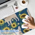 thumbnail image 4 of Long Mouse Pads for Desk,French Bulldog Sunflowers Floral Desk Mats on Top Of Desks, Desk Mouse Pad Extra Large with 3mm Non-Slip Base and Stitched Edge for Gaming,Office,Work,Home 31.5"x11.8", 4 of 6