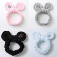 thumbnail image 1 of Veeki 4pcs Fashion bow hair band girl makeup wash hair band rabbit ears hair band headband hair accessories suitable for face makeup SPA mask hair band (4)-0518, 1 of 5