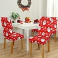 thumbnail image 2 of Merry Christmas Chair Covers for Dining Room Set Of 4, Santa Claus Ho Ho Ho Stretch Dining Chair Cover 4 Pieces, Kitchen Xmas Chair Slipcovers 4 Pack, Removable Seat Protector for Christmas Decor, 2 of 6