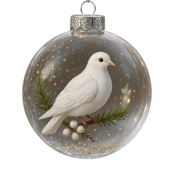 Juego de adornos de cristal, adornos de cristal para árbol de Navidad, bolas de plástico transparente, decoración para árbol de Navidad, regalos conmemorativos, decoración de habitaciones,