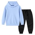 thumbnail image 3 of Ugoldhm Kids Hoodie and Jogger Set Pullover Loose Sweatshirt Drawstring Sweatpant 2 Piece Set 12M-11Y, 3 of 8