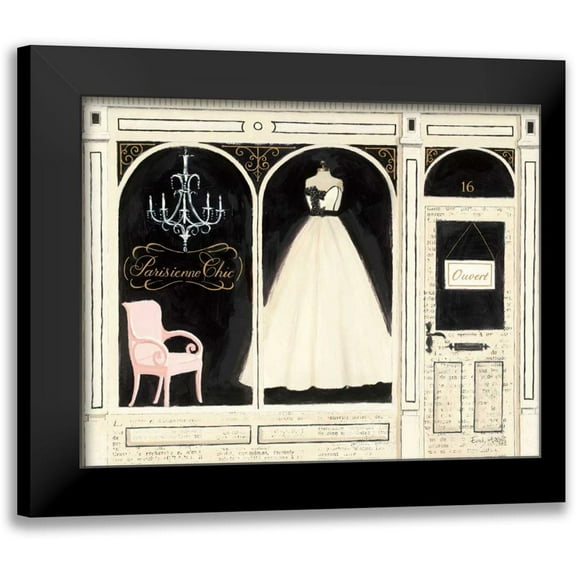 Adams, Emily 14x12 Black Modern Framed Museum Art Print Titled - Parisienne Chic