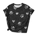thumbnail image 4 of Plebaso T-Shirts Imprimés pour Femmes Col Rond Dégradé Manches Courtes Mode Ample T-Shirts pour Femmes, 4 of 4