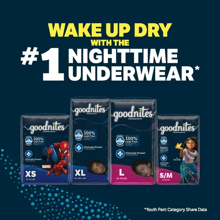 Goodnites Bedwetting Underwear for Boys, XL (95-140+ lbs), 9