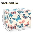 thumbnail image 5 of Yayeee Collapsible Cube Storage Bin with Lid Fabric Closet Decorative Basket with Handles, Green Butterflies, 5 of 7