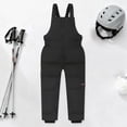 thumbnail image 2 of mgoYE Baby Toddlers Snow Bib Overalls Winter Warm Pants Kids Insulated Trousers Skiing Pants Snow Bibs Overall Jumpsuit(Black,6-12 Months), 2 of 5