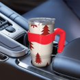 thumbnail image 5 of 40oz Tumbler,Red Christmas Tree Pattern Insulated Tumblers with Removable Handle,Stainless Steel Double Vacuum Coffee Tumbler Cup with Straw for Home,Office,Travel,Party, 5 of 5