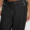 thumbnail image 7 of Women Jeans Sevevn Women's Low Rise Baggy Pants Adjustable Waisted Wide Leg Boyfriend Pants Vintage Straight Loose Trousers, 7 of 7