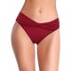 thumbnail image 1 of Braguitas de baño de Cintura Alta con Parte Delantera torcida para Mujer Vino Rojo - B M Vino Rojo - B M Xishao ropa, 1 of 2