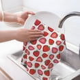 thumbnail image 6 of Sikiie Hand Drawn Strawberry Waffle Weave Kitchen Dish Cloth,Super Absorbent Kitchen Dish Towels 16*26 Inches for Dish Rags Washing Dishes, Drying Dishes, 6 of 7
