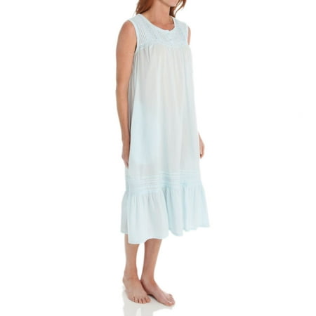 

Women s La Cera 1250G 100% Cotton Woven Crochet Sleeveless Gown (Blue M)