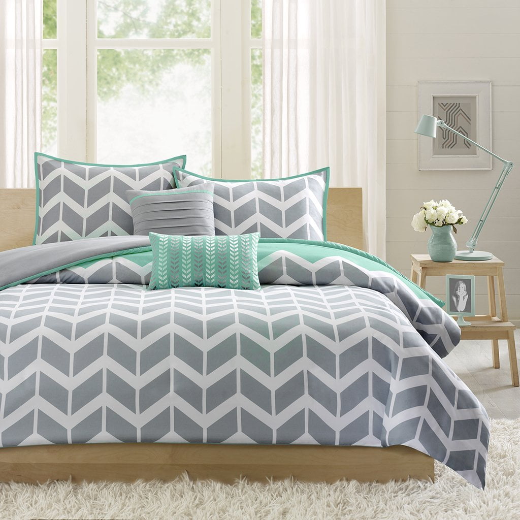 Nadia Duvet Cover Set Twin X Large Teal Includes 1 Nadia Duvet Cover Set Twin X Large Teal Includes 1 Standard Sham 2 Decorative Pillows By Intelligent Design Com