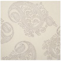SAFAVIEH Bella Laurel Floral Paisley Wool Area Rug, Ivory/Beige, 5' x 5' Square