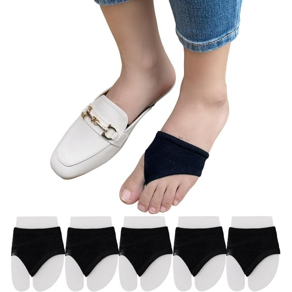Womens Open Toe Half Socks Peep Toe Topper Sock for Sandal Mule Flip Flop Clogs Forefoot Liner Socks 5-9