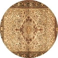 thumbnail image 1 of Ahgly Company Indoor Round Persian Brown Traditional Area Rugs, 3' Round, 1 of 4