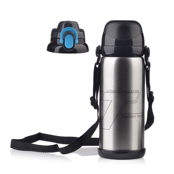 Greeniant Frasco de vacío de 800ML para exteriores, botella de gran capacidad, taza aislada de acero inoxidable, tazas aislantes para exteriores Ropa Deportiva, Zapatos Color natural
