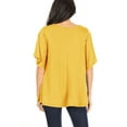 thumbnail image 3 of Women's Casual Solid Short Sleeve Flowy Stretch Comfy Loose Fit Tunic T-Shirt Top, 3 of 4