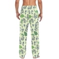 thumbnail image 4 of Dichroa Plant Leaves joogoo Men's Pajama Pants Cotton Long Sleepwear Lounge Pants L, 4 of 7