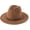 Khaki, variant on Women's Wide Brim Felt Fedora Panama Hat with Leopard Belt Buckle