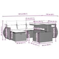 thumbnail image 2 of vidaXL 7 Piece Patio Sofa Set with Cushions Brown Poly Rattan, 2 of 10