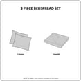 thumbnail image 4 of Regency Heights Quebec 3 Piece Bedspread Set Lightweight Reversible Bedding Set, Full, Dark Grey, 4 of 15