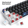 thumbnail image 3 of Teclado Mecánico Cableado Ussixchare 60% 31x10x4 cm LED Rojo, 3 of 8