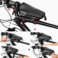 thumbnail image 2 of QualitChoice Bike Top Tube Bag Universal Frame Holder Organizer Holders Large Capacity Touch Screen Front Pouch Organization Accessory Red Black >1L, 2 of 6