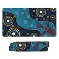 thumbnail image 2 of Bingfone Bohemian Turtle Large Gaming Mouse Pad,Extended Desk Mousepad With Stitched Edges,Non-Slip Base,Water Resist Keyboard Pad For Gamer, Office & Home, 29.5 X 16 In, 2 of 9