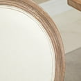 thumbnail image 6 of HOMCOM Vintage Armless Dining Chais Set of 2, French Chic Side Chairs with Curved Backrest Linen Upholstery for Kitchen Living Room, Ivory White, 6 of 9