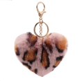 thumbnail image 1 of LLavero de bolas de felpa de arcoíris para mujer, colgante decorativo con pompones de corazón, joyería de moda para bolso y coche, novedad, 1 of 4