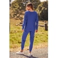 thumbnail image 2 of Conjunto Deportivo PRETTYGARDEN para Mujer de Punto Canalé 2 Piezas Azul XL, 2 of 8