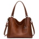 thumbnail image 1 of Rawiri Bolso de Mujer Shopper Bolso Bandolera Grande de Piel Ligero y Elegante Bolso de Mujer para Negocios/Escuela/Compras, Marrón, 1 of 6