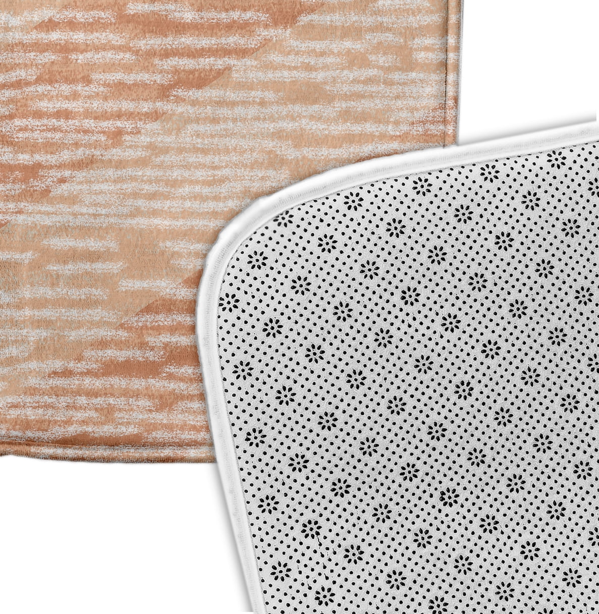 Simply Daisy 24" x 17" Plush Microfiber Coral Marled Knit Stripe Bath Mat