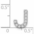 thumbnail image 4 of 14K White Gold Diamond Letter J Initial Charm (10.47 X 8.21) Made In India -Jewelry By Sweet Pea, 4 of 7