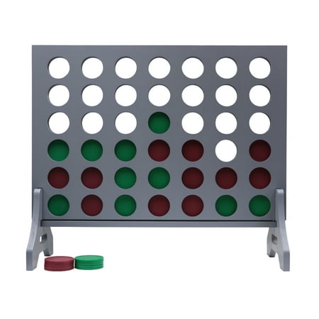 Tailgating Pros Premium Giant Four in a Row with Carrying Case - Jumbo Oversized Outdoor Yard Game - Connect Multiple Pucks in a Row to Win - Many Puck Colors Available!