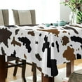 thumbnail image 3 of GZHJMY Cow Tablecloth, Rectangle Waterproof Washable Polyester Table Cover for Picnic Dinner Holiday Party Decor, 60 x 60 Inch, 3 of 7
