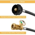 thumbnail image 2 of 12 Feet Propane Tank Extension Hose with Gauge, Include Tank Adapter Converts POL 100 lb Propane Tank to QCC1 for Gas Grill, Heater and Propane Appliances$$, 2 of 8