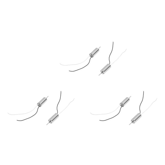 6 Pcs DC 3.5V 7mm X 16mm Cylinder Mini Motor for Model Aircraft Toy,6 x DC Motor,Silver Tone