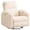 Corduroy Beige, variant on Rhevoy Adult Chenille Living Room Nursery and Breastfeeding Adjustable Armrest and Electric Glider Recliners, Gray