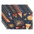 thumbnail image 2 of Party Elements Theme Reversible Placemat Set of 4 Non Slip Coffee Mats 18x12 Inch for Dining, Kitchen, Coffee, 2 of 9
