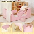 thumbnail image 4 of Lilypelle Toddler Bed Frame, Toddler Floor Bed with Removable Guard Rails, Small Bed for Boys and Girls, Standard Crib Size Toddler Bed，55.9 x 31.5 x 23.2 in，Pink, 4 of 8