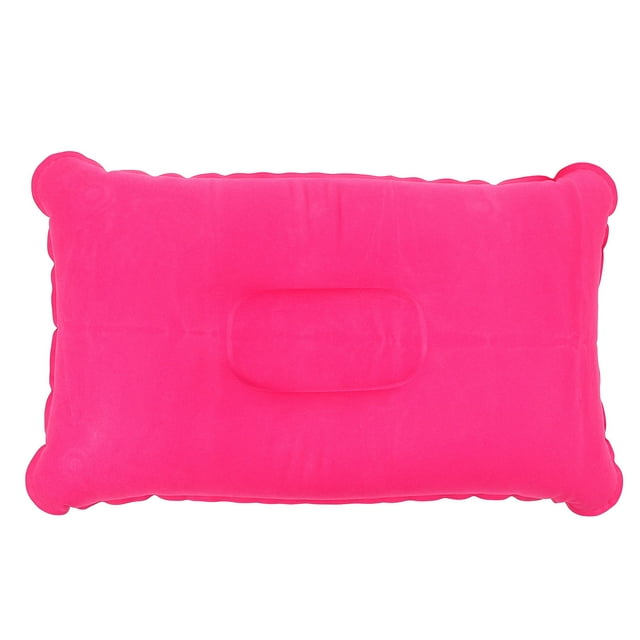 FONDOTIN 1Pcs Coussin d'Air Gonflable Rose pour Confort de Voyage Rectangulaire PVC 16.5x10.6x0.04 Po