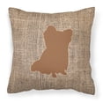 thumbnail image 2 of Carolines Treasures BB1115-BL-OR-PW1818 Chihuahua Burlap and Orange   Canvas Fabric Decorative Pillow BB1115 18H x18W, 2 of 2