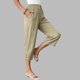 thumbnail image 5 of Pantalones de Cintura Elásticos de Pierna Ancha para Mujeres Trabajo Casual Pata Ancha Recortada Viaje Senderismo con Bolsillos Pantalon, 5 of 9