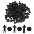 thumbnail image 2 of Unique Bargains 50Pcs Universal Plastic Rivets Trim Panel Push Type Fastener Clips Black 8mm, 2 of 2