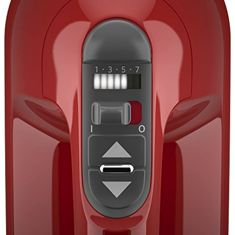 KitchenAid KHM7210ER Batidora de mano digital de 7 velocidades con  accesorios Turbo Beater II y batidor profesional, color rojo imperio y  KHMFEB2 Flex