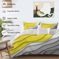 thumbnail image 3 of 3 Piece Yellow Grey Ombre Duvet Cover Set California King,Microfiber Comforter/Quilt Cover with Corner Ties and 2 Pillowcases,Modern Geometric Abstract Aesthetics Cream Bedding with Zipper Closure, 3 of 8