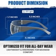 thumbnail image 6 of Bifocal Safety Glasses – Frameless Lightweight Design | Wraparound Lens | ANSI Z87.1+ | Built-In Readers, 6 of 6