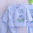 thumbnail image 6 of NOLDARES Preemie Newborn Baby Boy Girl Clothes Infant Clothing Romper Pant Outfits Set Layette Essentials 7 Pieces Set(A072-Sky Blue), 6 of 6