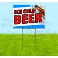 thumbnail image 1 of Ice Cold Beer (18" x 24") Yard Sign, Includes Metal Step Stake, 1 of 6